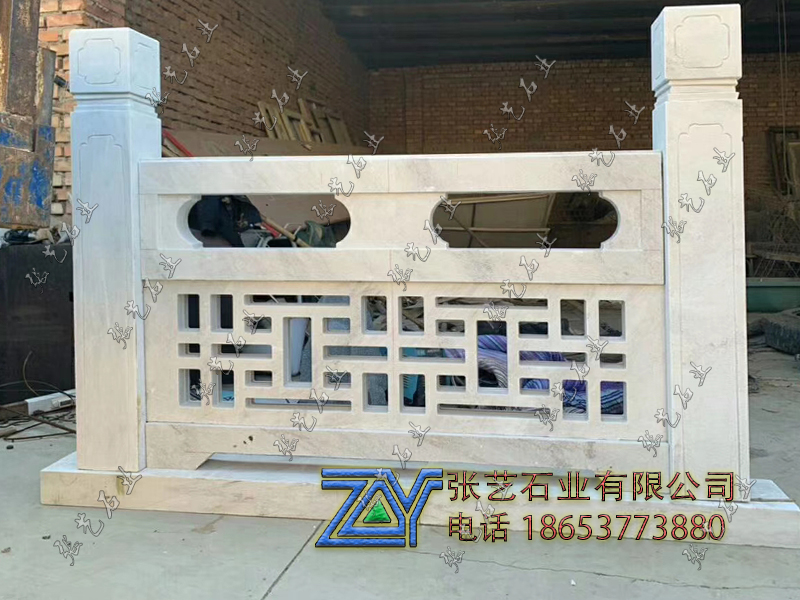 簡(jiǎn)易漢白玉石欄桿加工制作