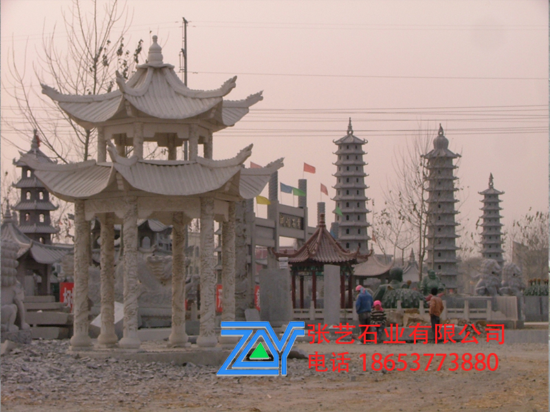 石亭子，石頭長廊